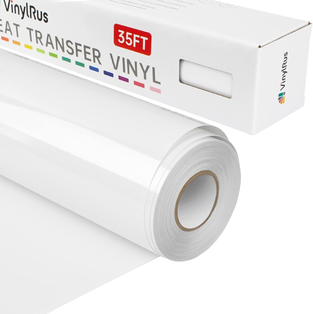 Heat Transfer Vinyl-12” x 35FT White Iron on Vinyl Roll for Shirts (White)